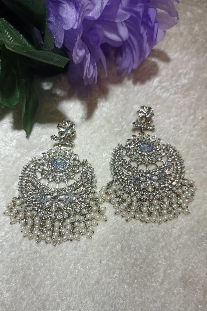 Bali Style Pearl Drop Earrings