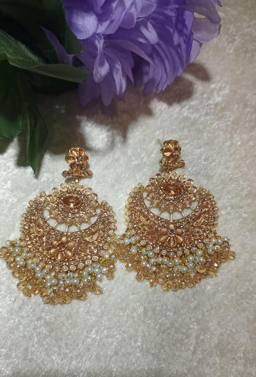 Bali Style Pearl Drop Earrings