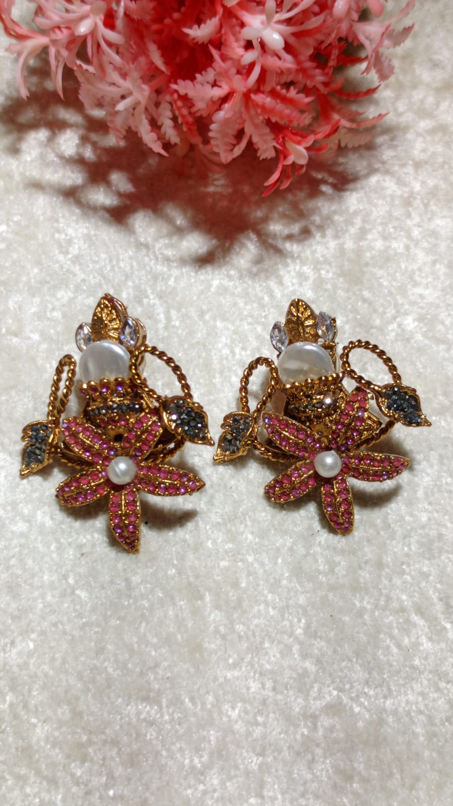 Luxury Turkish Floral Pearl Tops