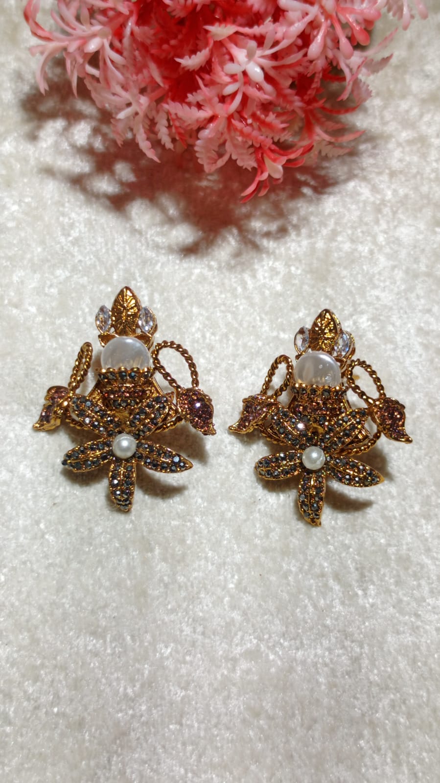 Luxury Turkish Floral Pearl Tops